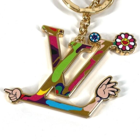 Louis Vuitton ロックとキー キーホルダー LOUIS VUITTON M02468 LV Logo Key Holder-LV Iconic Super Flat Bag Charm
